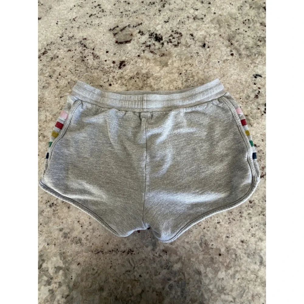 Sundry Gray Sweat Shorts‎ Rainbow Stripe Side Detail Size 2